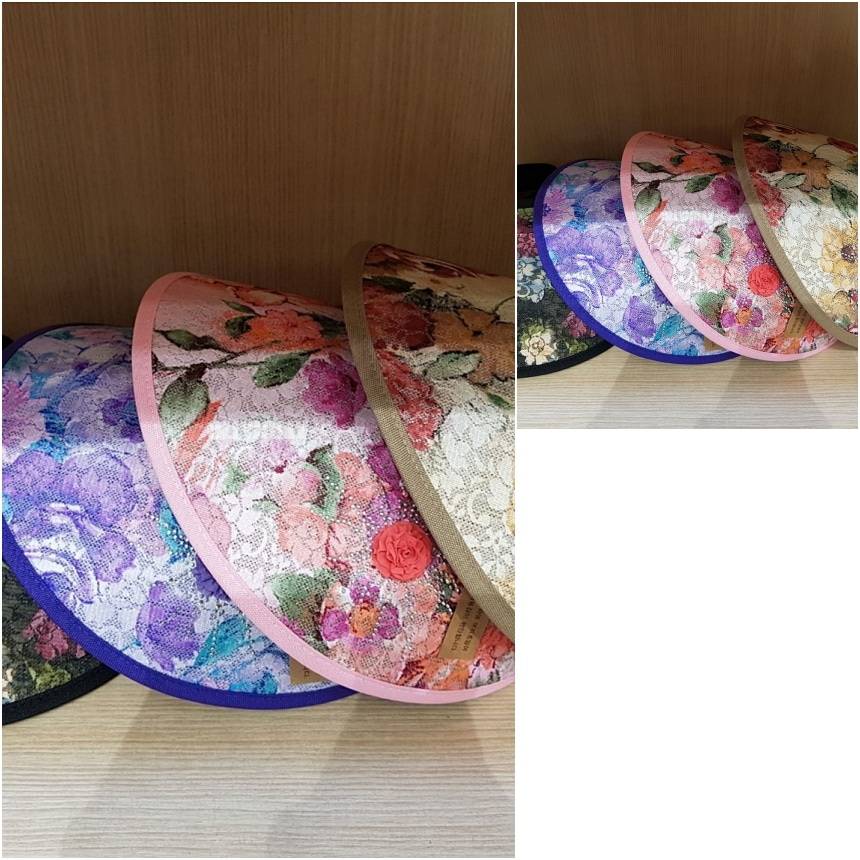 꽃무늬 썬캡 화려한 여름 할머니 썬캡 모자